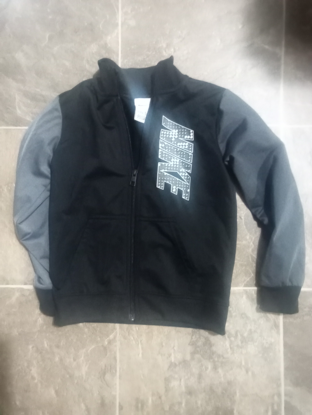 Nike Black & Gray Kids Zip-Up Hoodie